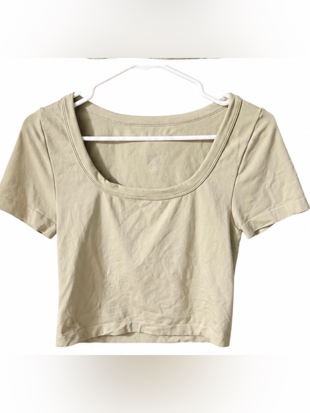 a new day Scoop Neck Crop Top - Light Beige